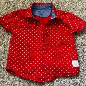 Button polo for baby boy. 12m. Red